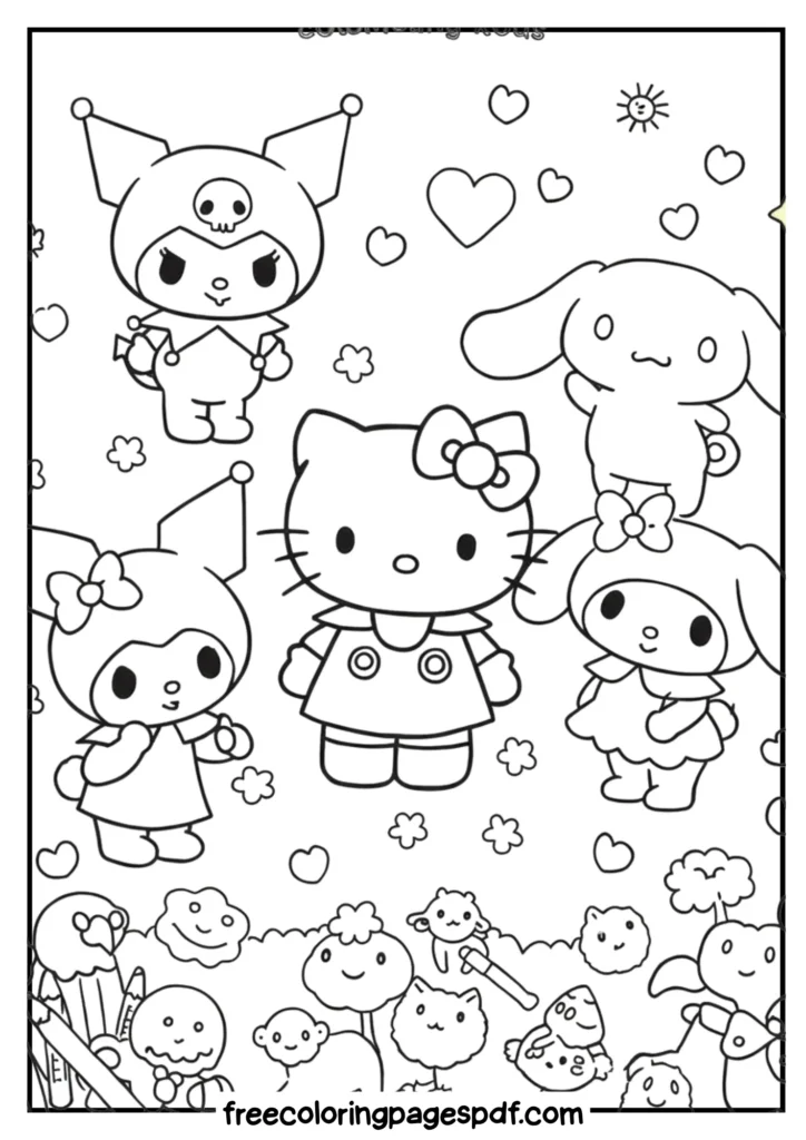 kuromi and sanrio friends