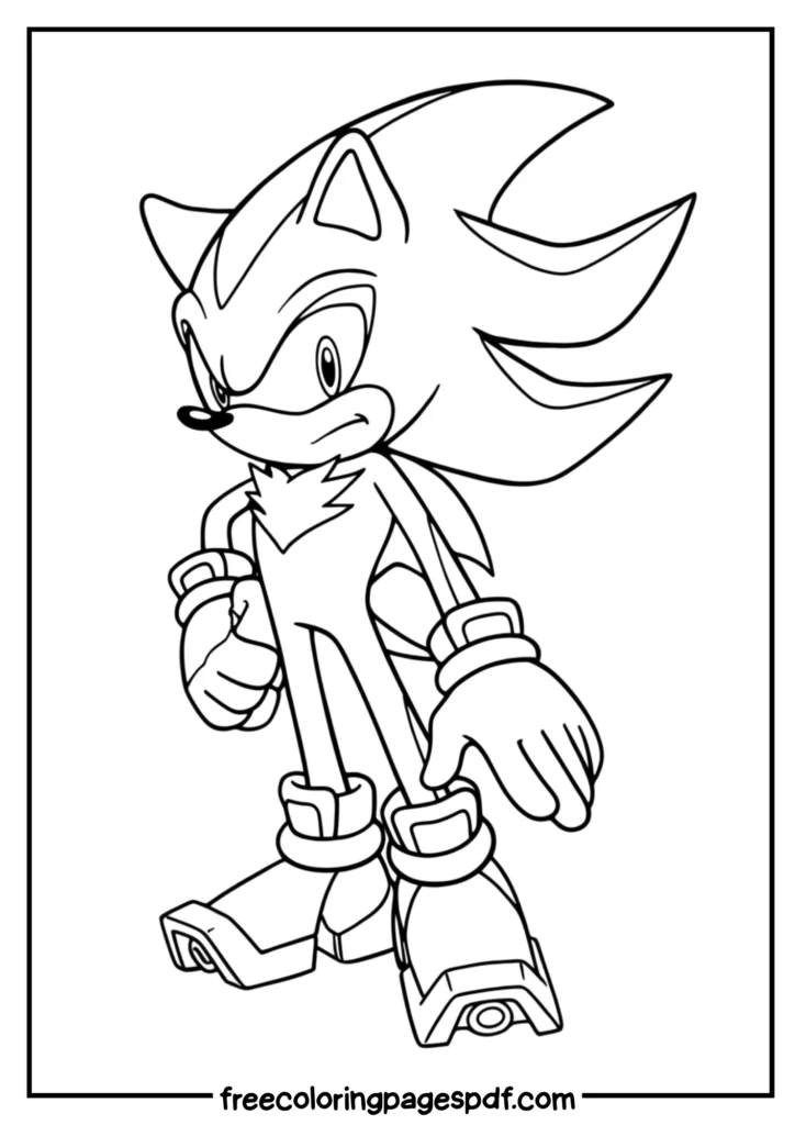 Coloring Pages for Kids 20 shadow the hedgehog from sonic world coloring page