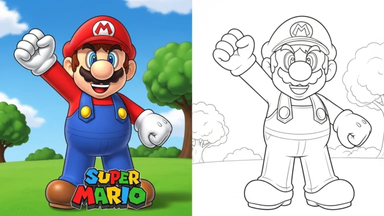 super mario coloring pages
