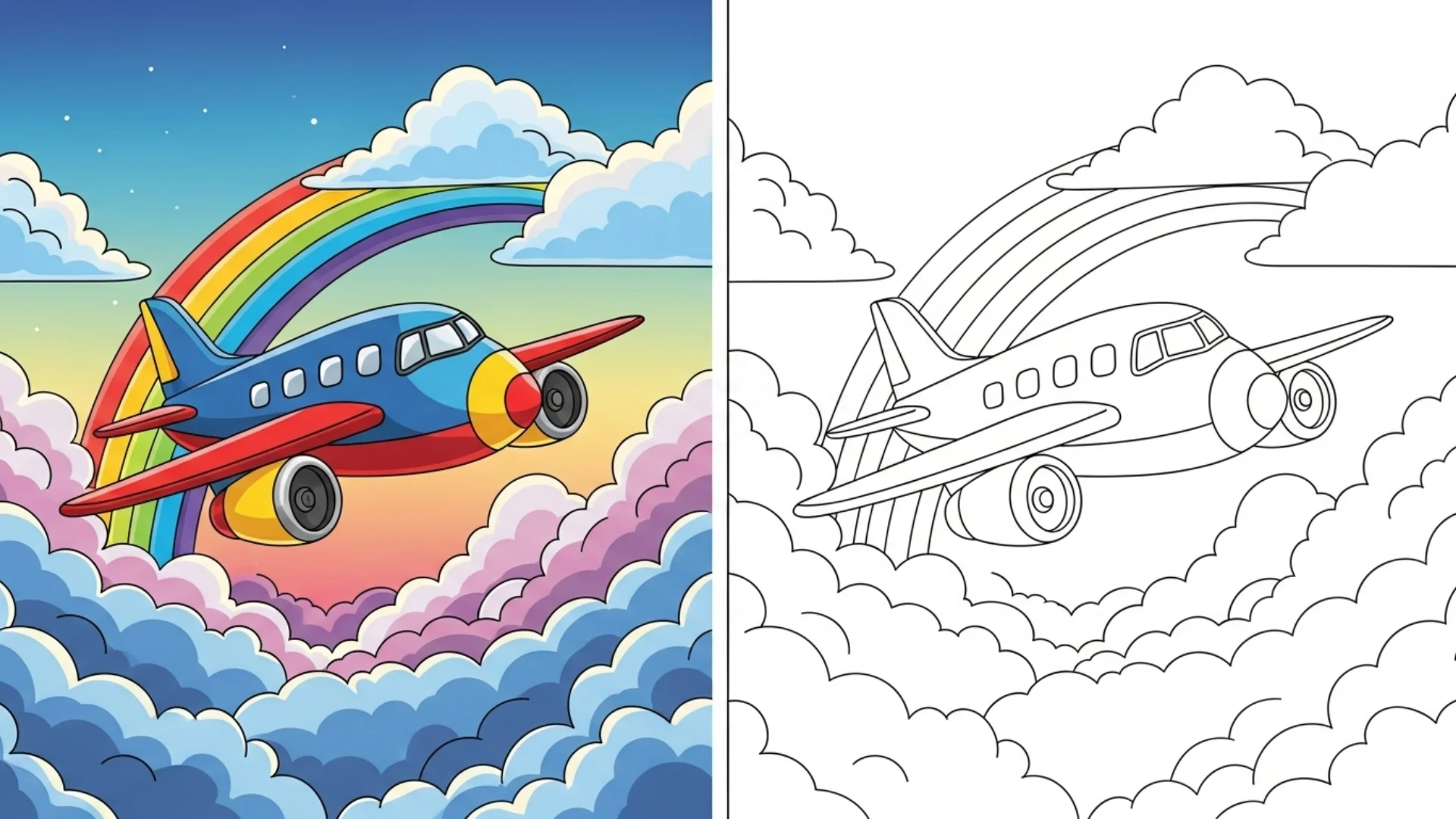 airplane coloring pages