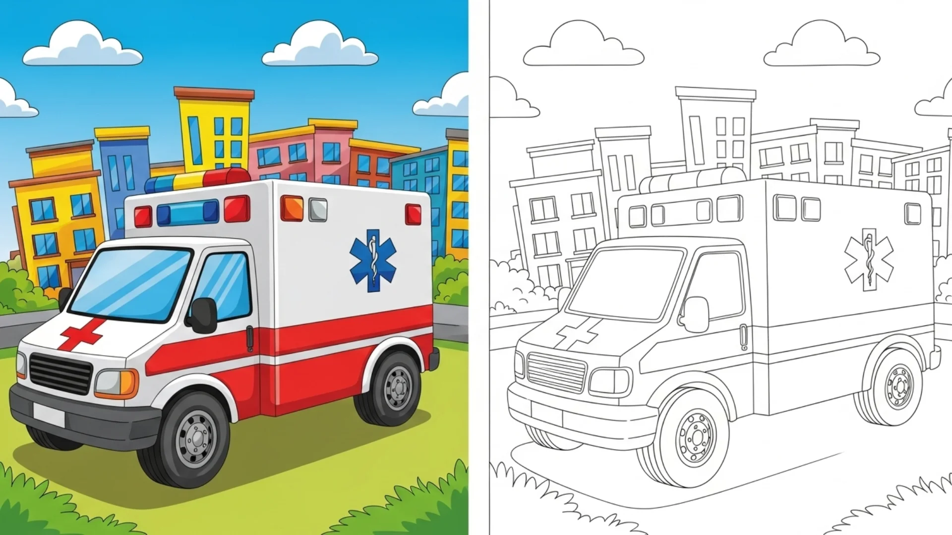 ambulance coloring pages