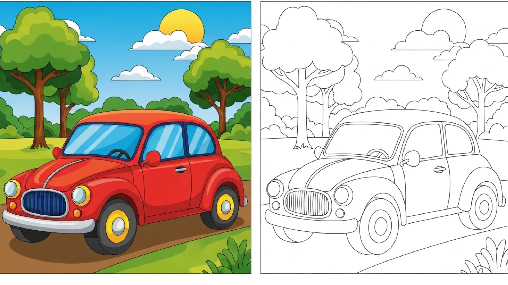 Car Coloring Pages (25 Free Printable PDF) 1 car coloring pages
