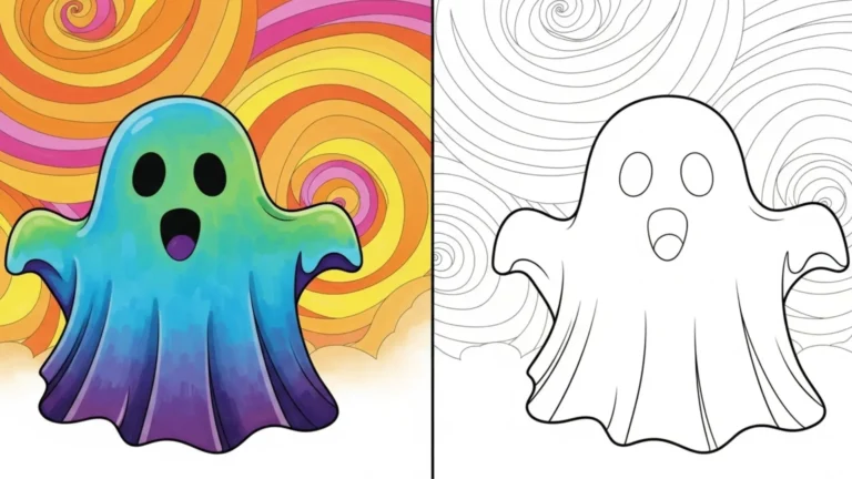 ghost coloring pages
