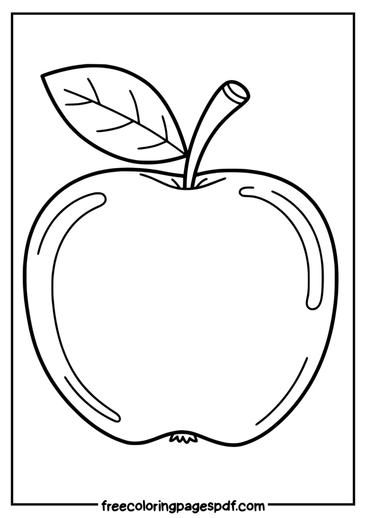apple coloring page