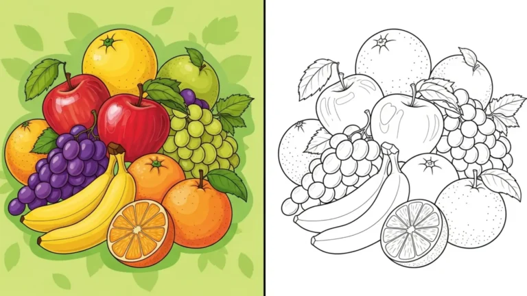 fruit coloring pages