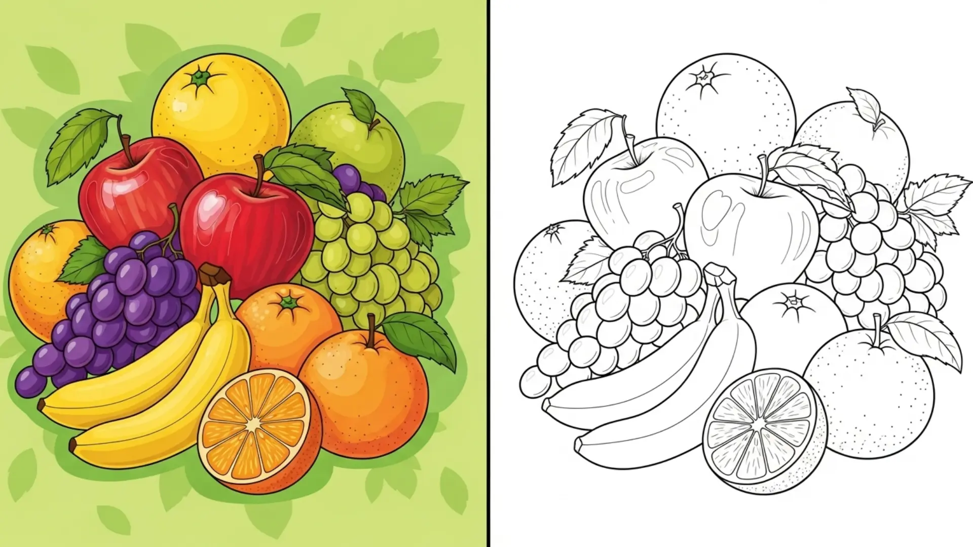fruit coloring pages