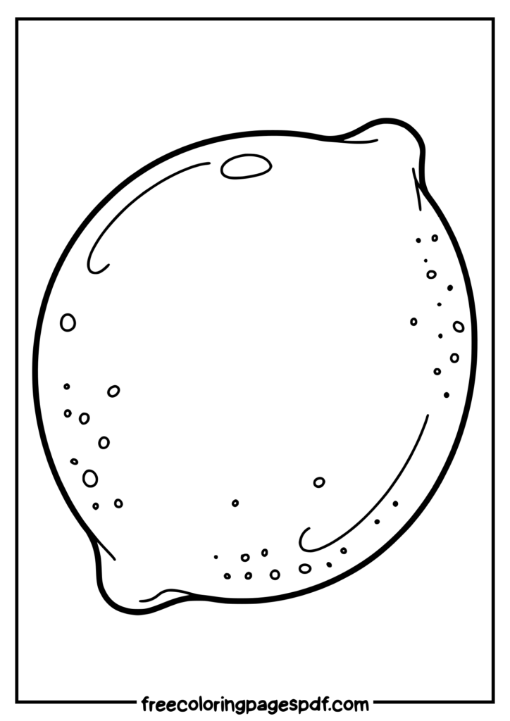 lemon outline coloring page