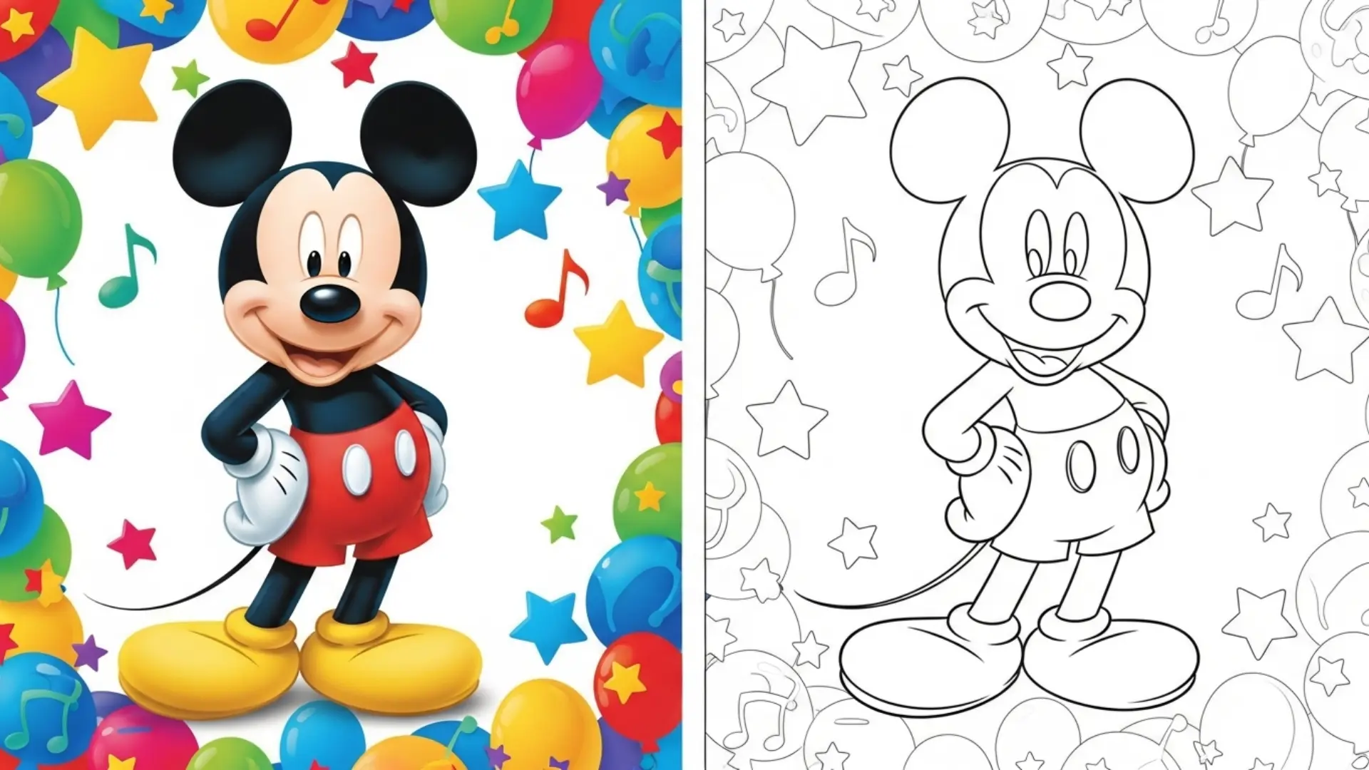 Mickey Mouse Coloring Pages (25 Free Printable PDF) 1 mickey mouse coloring pages