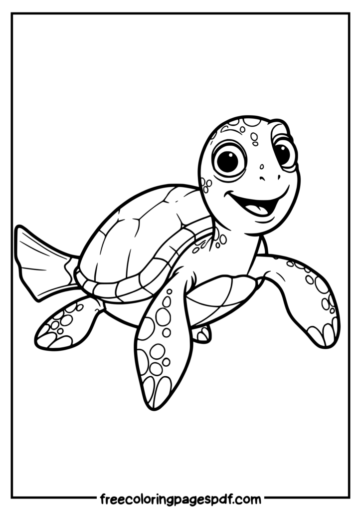 squirt turtle from nemo coloring page