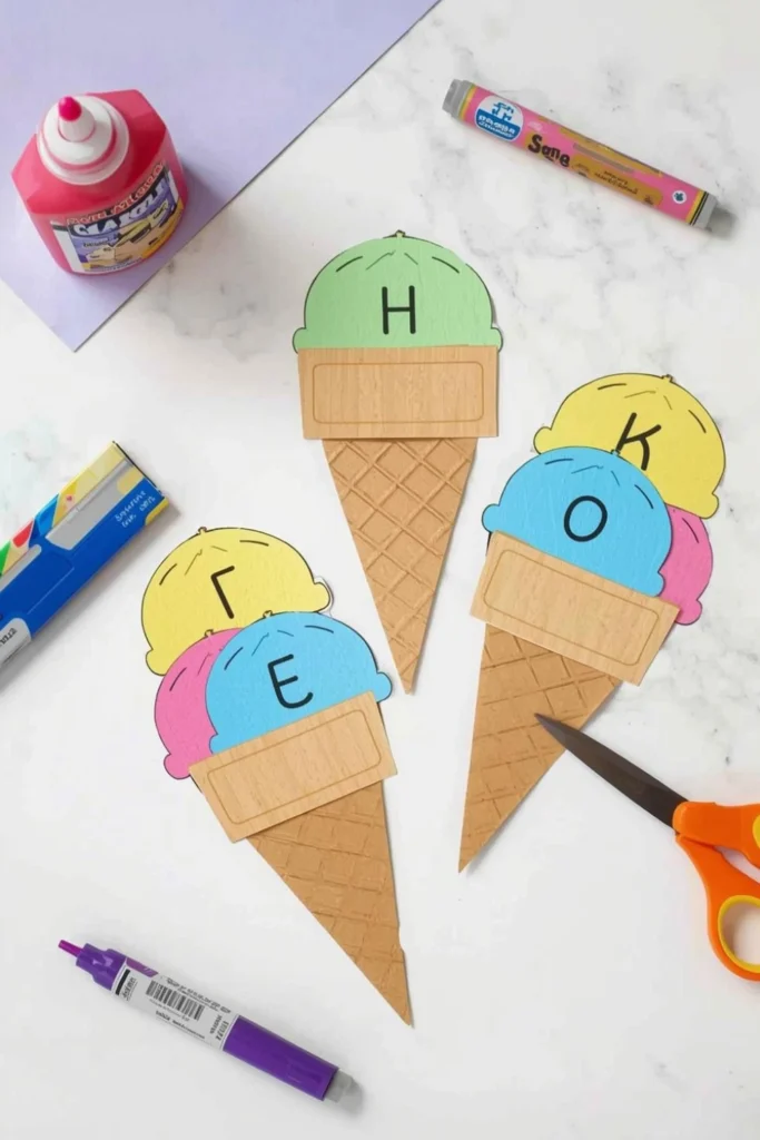 Alphabet Ice Cream Craft1