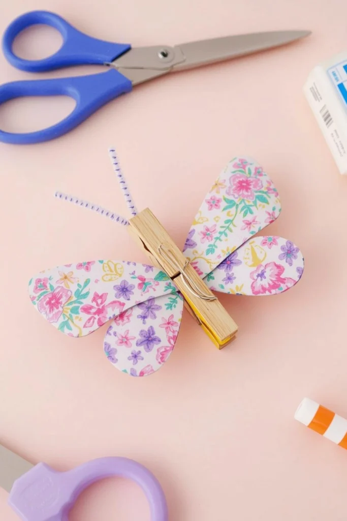 Clothespin Butterfly Craft