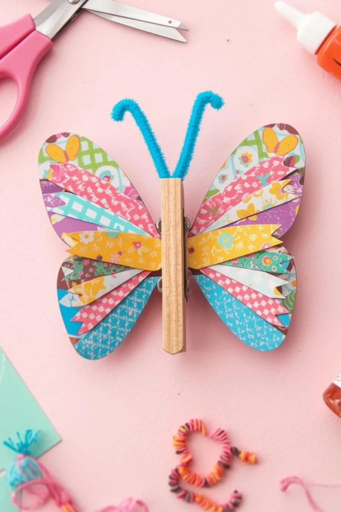 Clothespin Butterfly Craft1