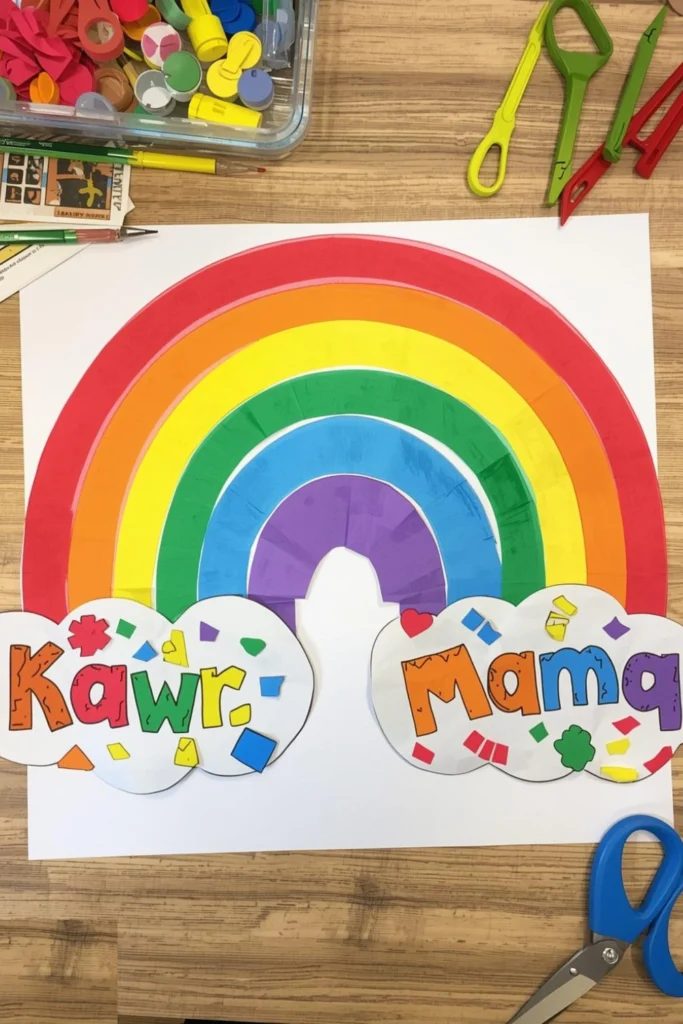 Color Sorting Rainbow Craft