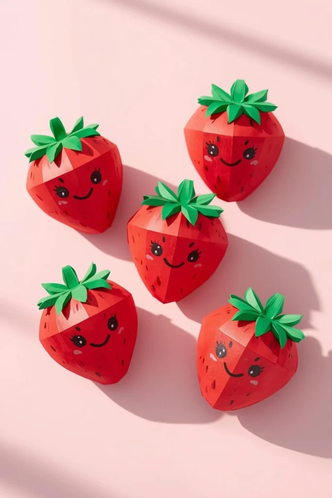 Cute Paper Strawberries1