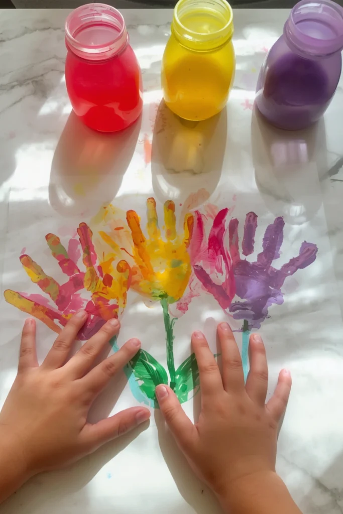 Finger Painting Flowers1