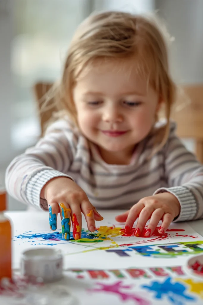 Summer Craft Activities for Toddlers (Easy & Safe Fun) 4 Finger Painting Fun