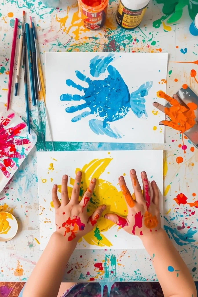 Handprint Fish Painting1