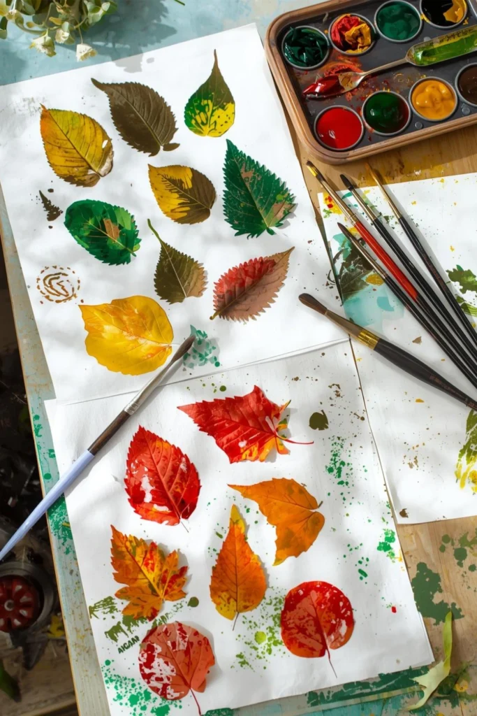 Leaf Printing Craft1