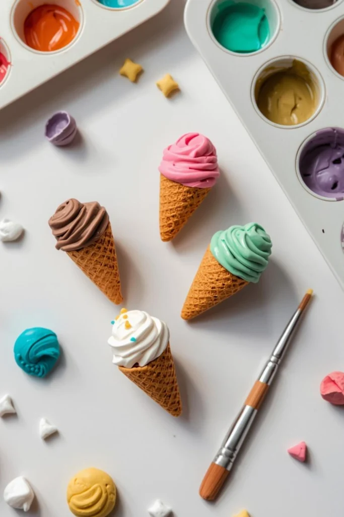 Mini Clay Ice Cream Cones