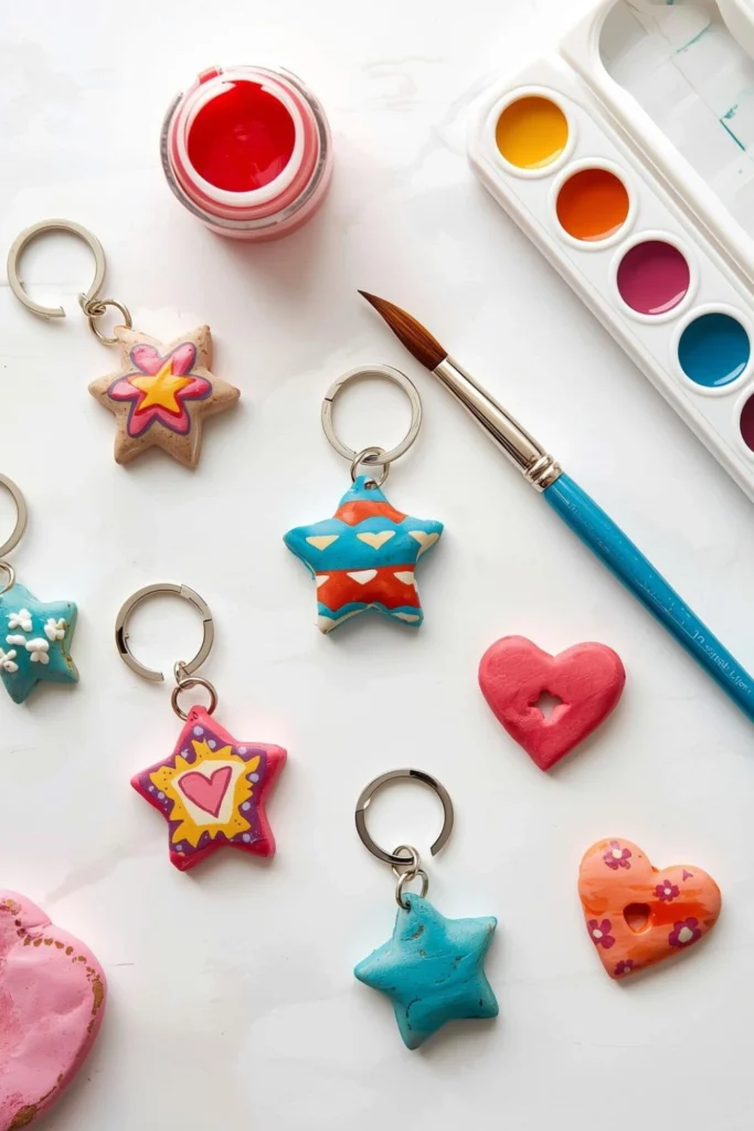 Painted Clay Keychains1