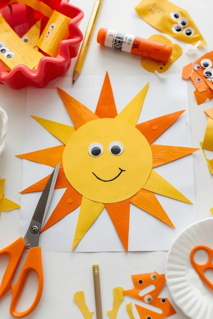 Paper Sun Collage