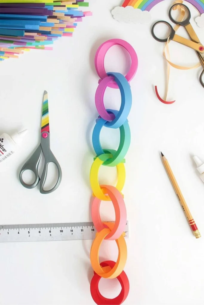 Rainbow Paper Chain Craft