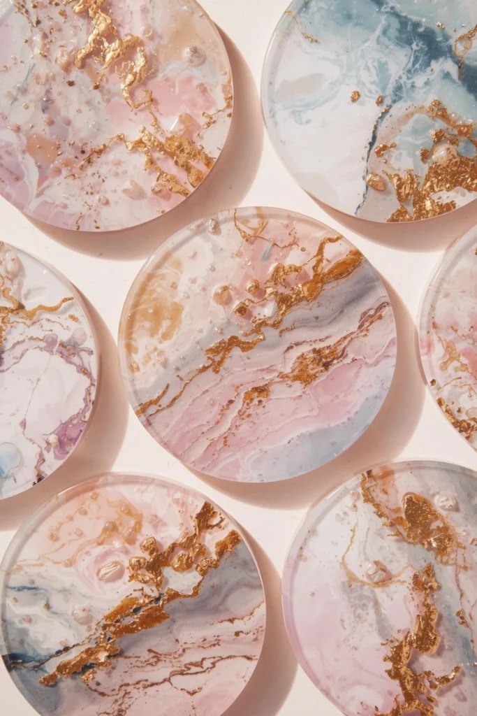 Resin Art Coasters1