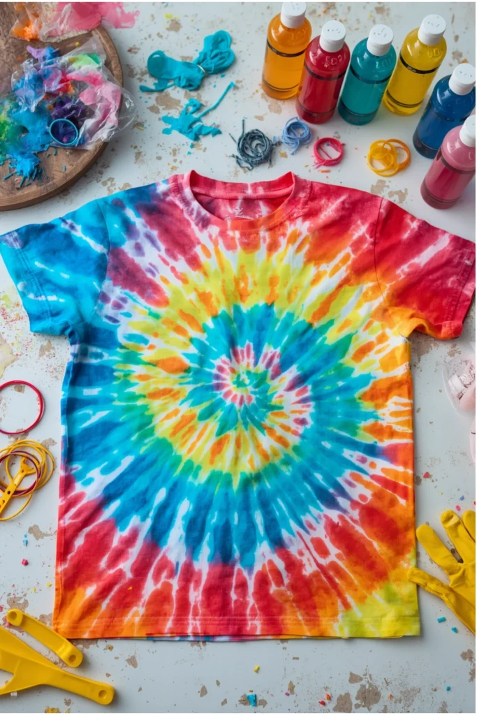 Tie Dye T Shirt Craft