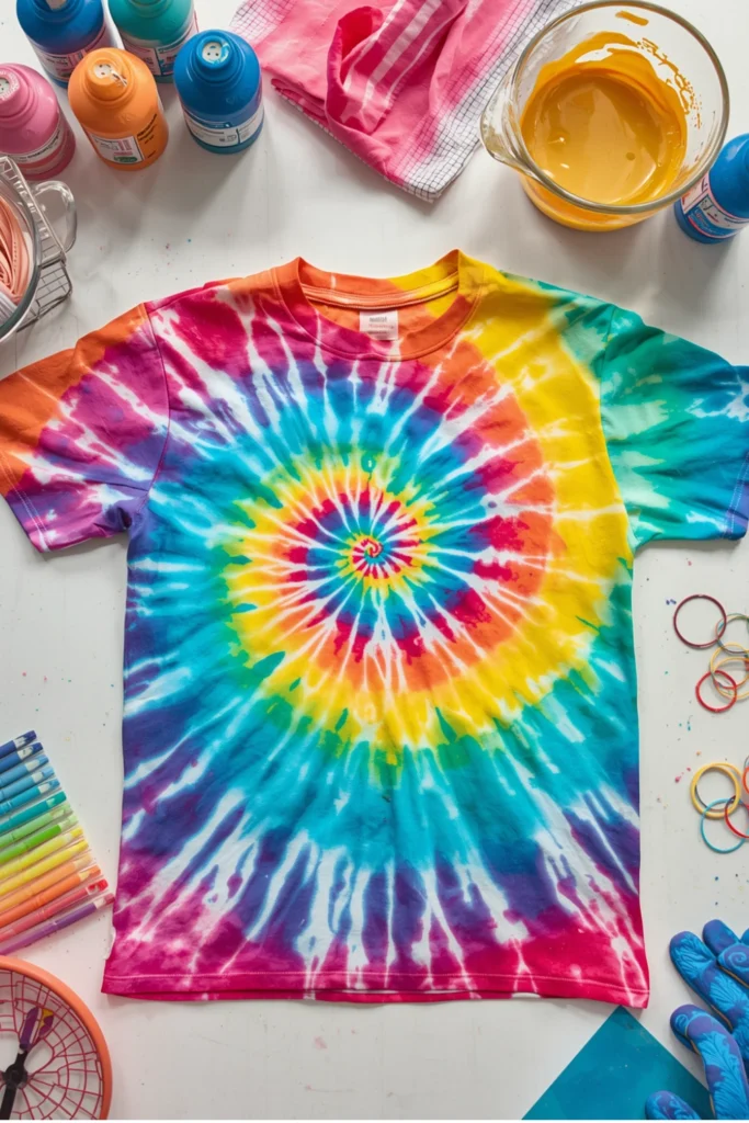 Tie Dye T Shirt Craft1