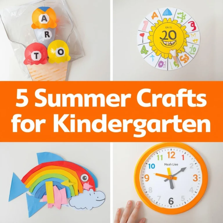 ‘5 Summer Crafts for Kindergarten
