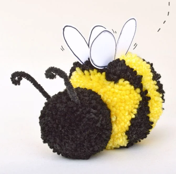 20 Easy Bee Crafts for Kids That Are Fun to Make 11 10 DIY Pom Pom Bumblebee