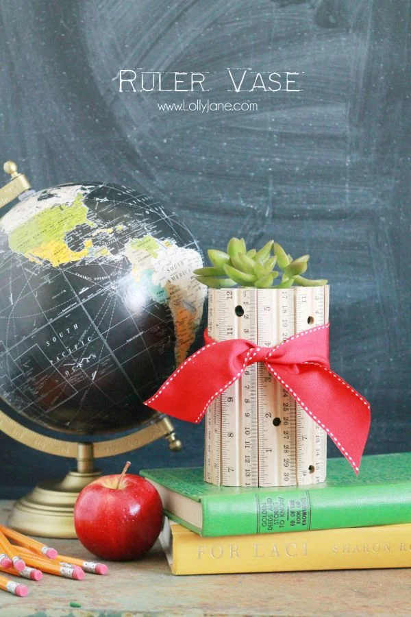 15 Exciting Teacher Crafts 12 11 DIY Ruler Vase