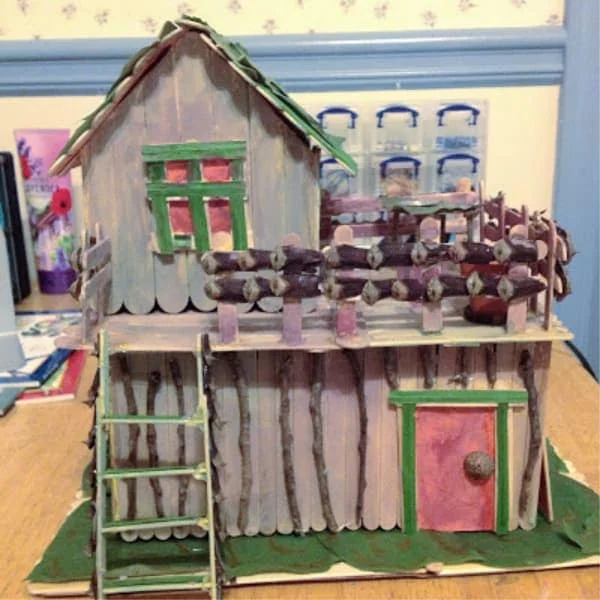 20 Popsicle Stick Crafts Kids Will Love 13 12 Fairy house with popsicle sticks
