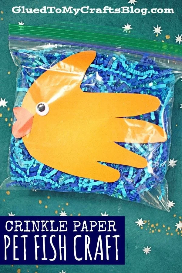 20 Dollar Store Crafts for Kids 13 12 crinkle paper pet fish kid craft gluedtomycrafts