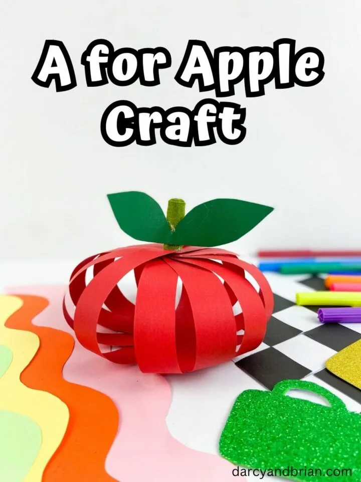 21 Exciting Paper Crafts for Kids 13 12. A For Apple Craft