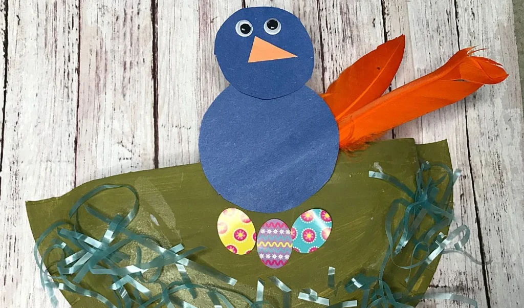 22 Fantastic Feather Crafts 13 12. Birds Nest Craft