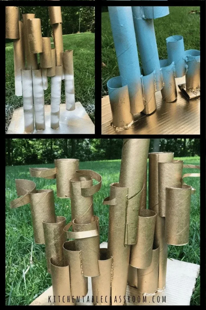 20 Paper Roll Crafts (Towel and Toilet) 15 14 roll sculpture collage 3