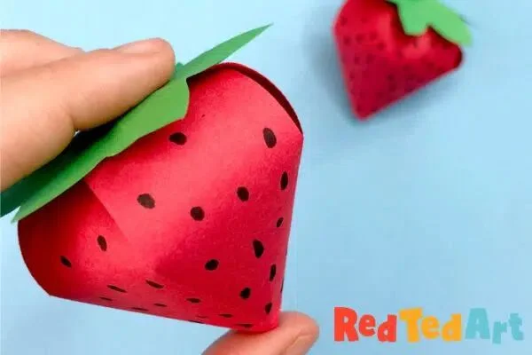 21 Exciting Paper Crafts for Kids 18 17. Paper Box Strawberry