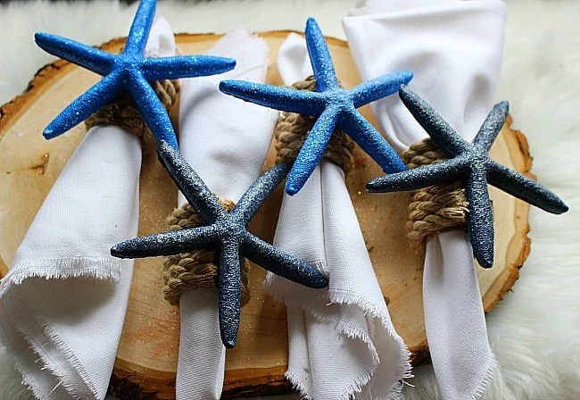 20 Paper Roll Crafts (Towel and Toilet) 19 18 DIY Coastal Napkin Rings With Starfish Our Crafty Mom 8 1