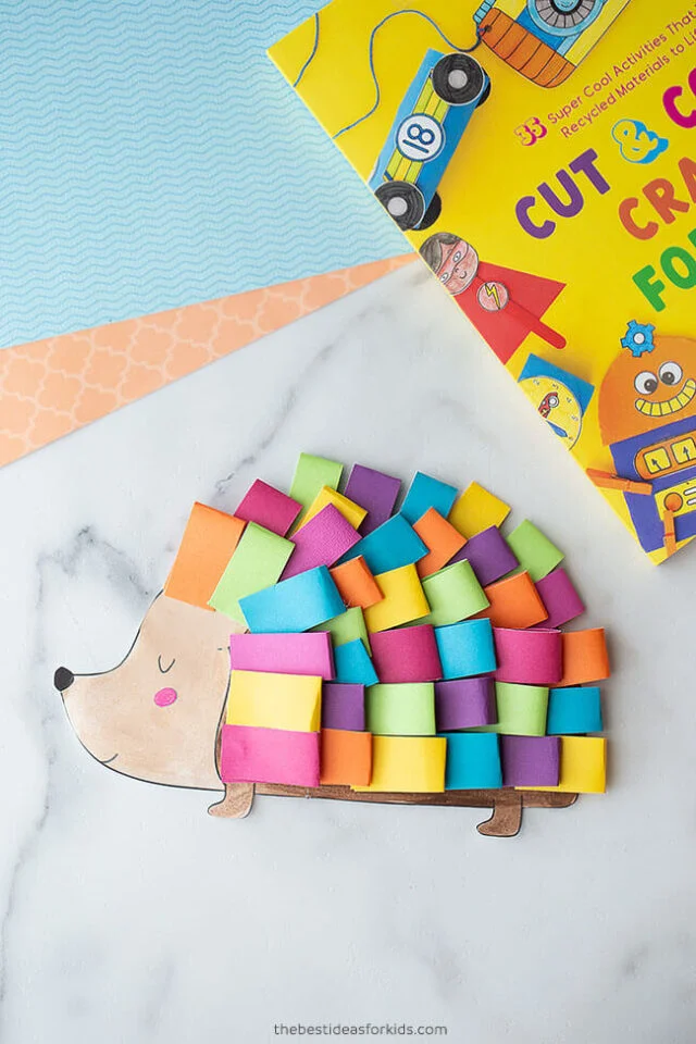 21 Exciting Paper Crafts for Kids 20 19. Paper Hedgehog