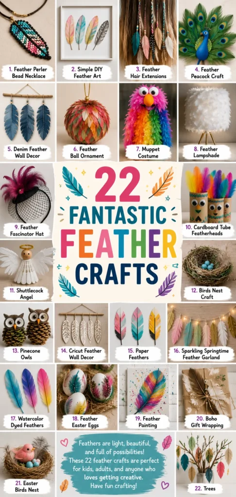 22 Fantastic Feather Crafts 1 22 Fantastic Feather Crafts