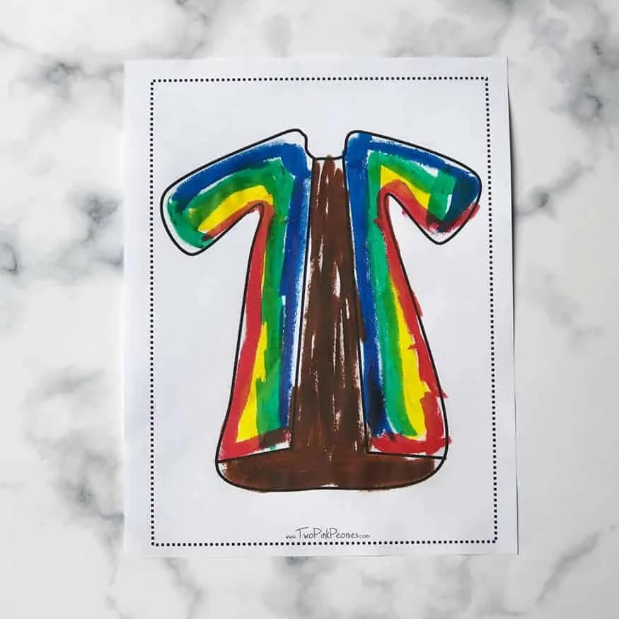 13 Easy Christian Crafts for Kids 4 3. Josephs Coat Printable