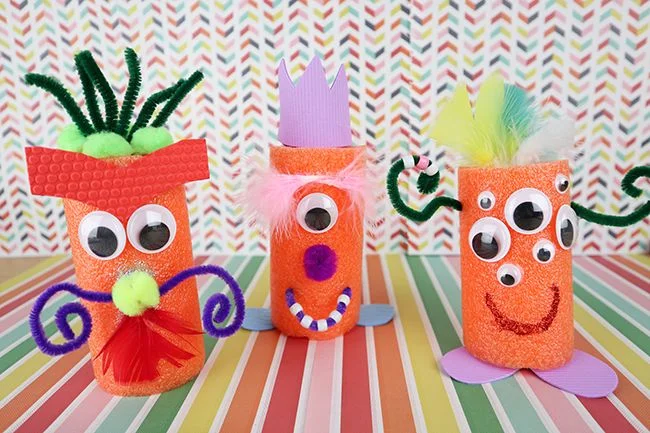 20 Dollar Store Crafts for Kids 7 6 kids crafts pool noodle monsters using dollar store