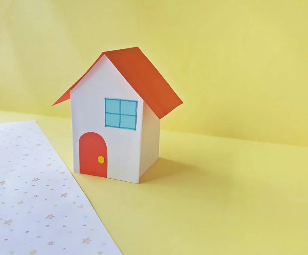 21 Exciting Paper Crafts for Kids 7 6. Paper House Craft