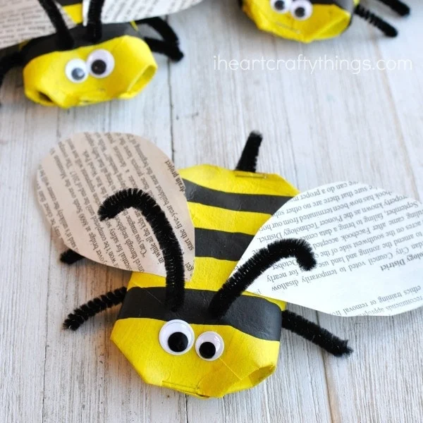 20 Easy Bee Crafts for Kids That Are Fun to Make 8 7 Awesome Recycled Bee Craft