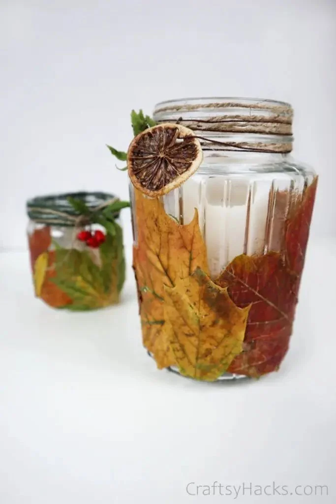 15 Exciting Teacher Crafts 8 7 DIY Leaf Candle Holder