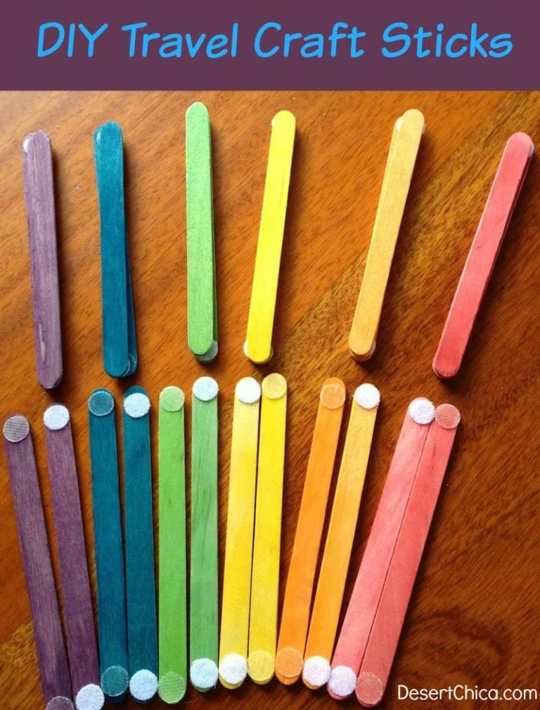 20 Popsicle Stick Crafts Kids Will Love 8 7 DIY Travel Activity Craft Sticks 768x1009 1