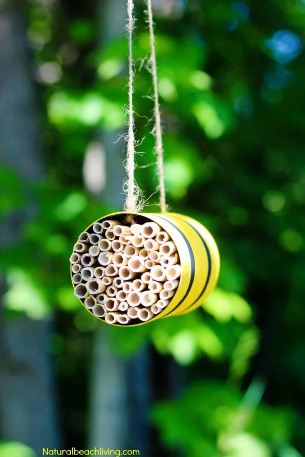 20 Easy Bee Crafts for Kids That Are Fun to Make 10 9 DIY Mason Bee Habitat