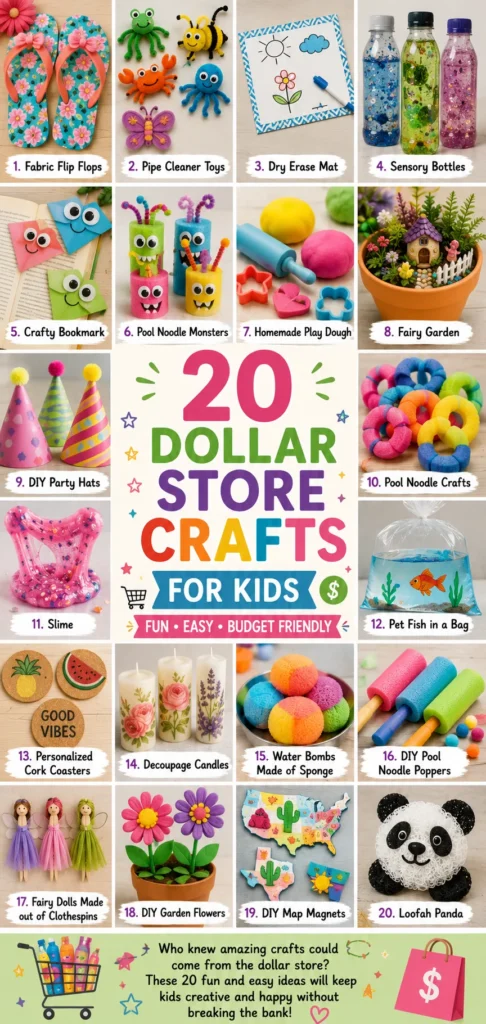 20 Dollar Store Crafts for Kids 1 Dollar Store Crafts for Kids