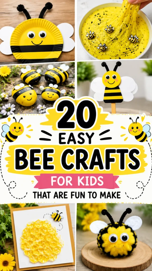 20 Easy Bee Crafts for Kids That Are Fun to Make 1 Easy Bee Crafts for Kids